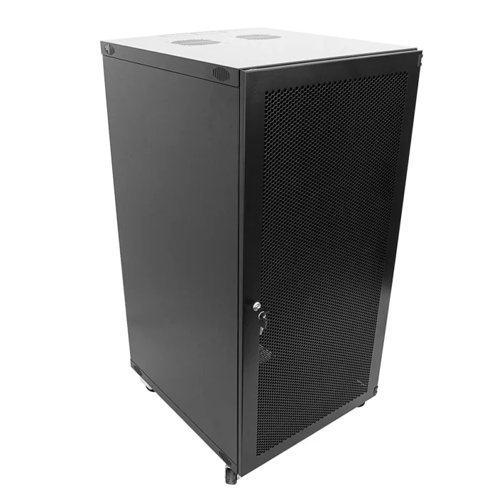 22U Wall Mount Network Server Cabinet Rack Enclosure mesh Door Lock 600MM Deep