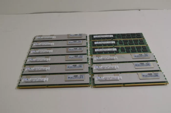 2x Samsung 4GB 2RX4 PC3-10600R ECC 240-Pin RDIMM HP 500203-061–48GB for Servers