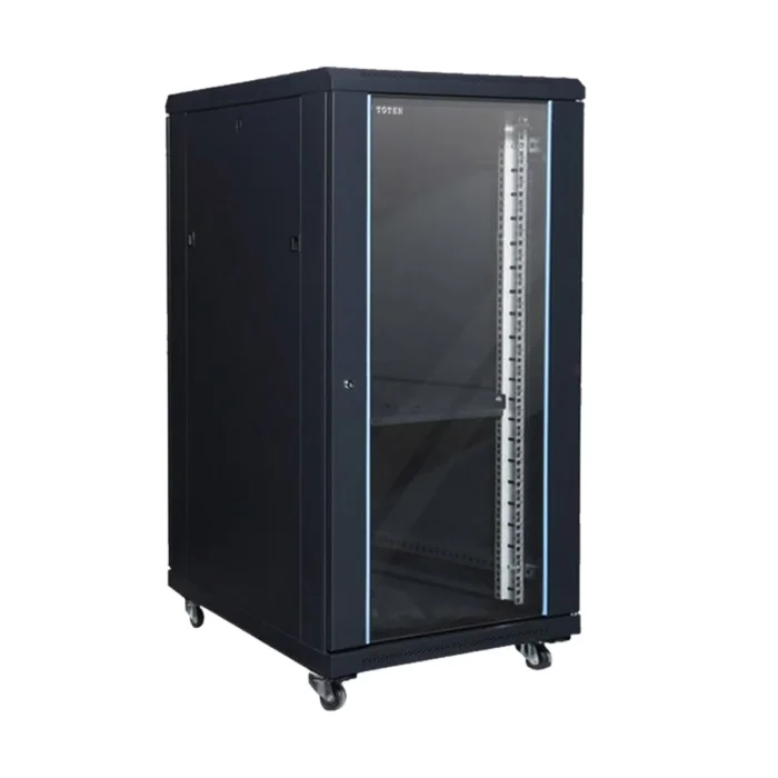 22U Wall Mount Network Server Cabinet Rack Enclosure mesh Door Lock 600MM Deep