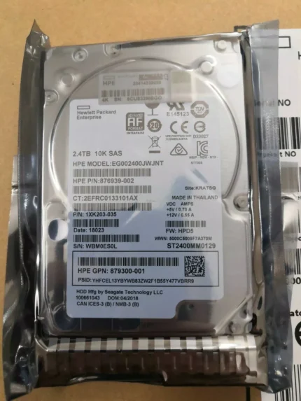 HPE 2.4TB 12G SAS 10K 2.5" SFF 512e ENT DS HDD 881457-B21 881507-001 C