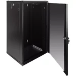 18U Wall Mount Network Server Data Cabinet Enclosure Rack Glass Door Lock w/ Fan
