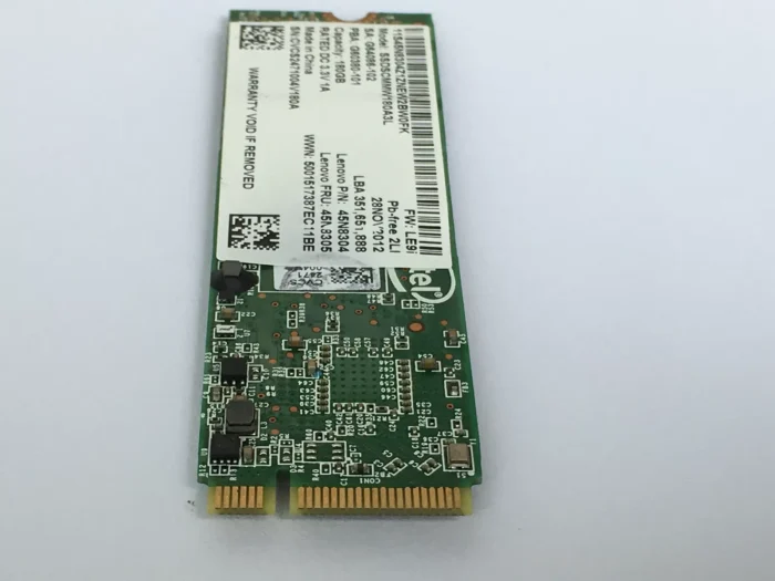 Lenovo X1 Carbon 1st Gen Intel 180GB NVMe M.2 Solid State Drive SSDSCMMW180A3L