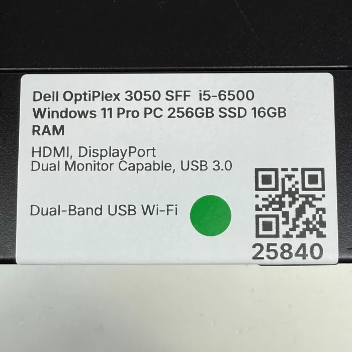 Dell Optiplex 3050 SFF Core i5 Windows 11 Pro Desktop PC 250GB SSD 16GB RAM HDMI