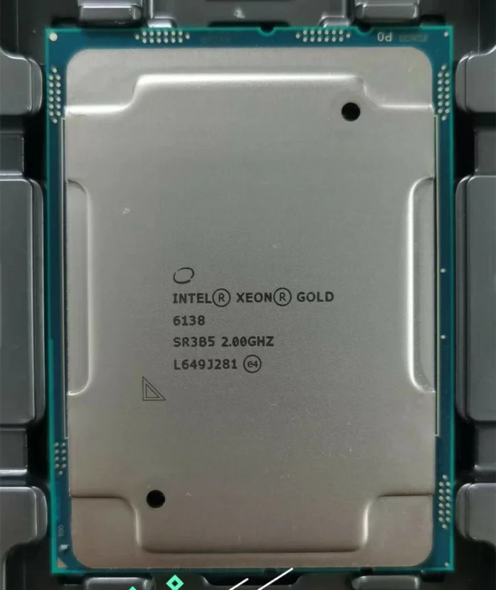 Intel Xeon Gold 6138 cpu processor 20 core 2GHz 14 nanometer 125w